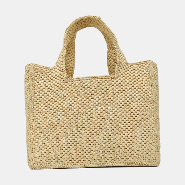 Font Tote Special Material Beige