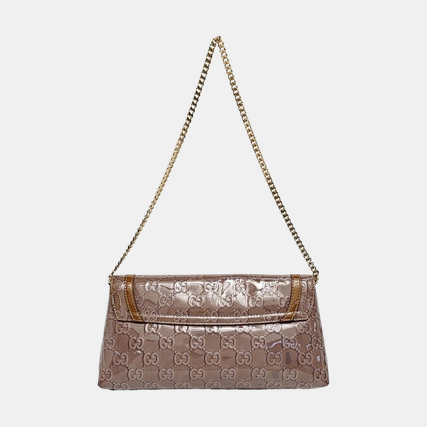 Monogram Patent Leather Shoulder Bag Purple