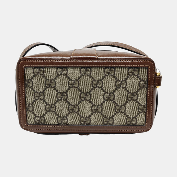 Monogram Coated Canvas Shoulder Bag Black