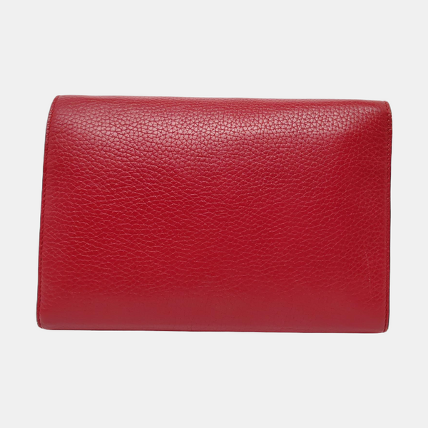 Authenticated pre-owned GG Marmont Mini Calfskin Red - Shoulder Bag at Looply