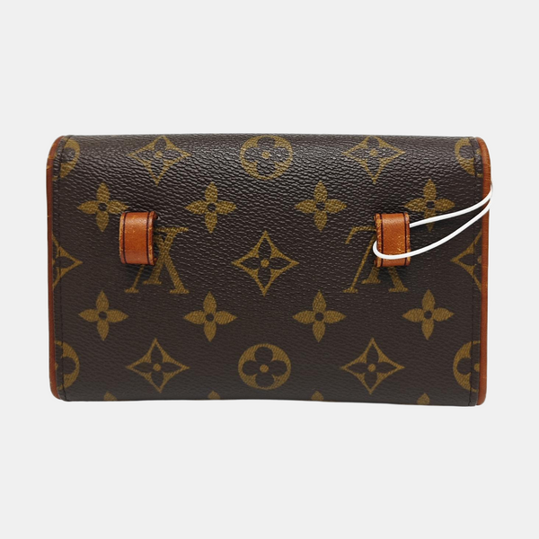 FLORENTINE Monogram Coated Canvas Brown