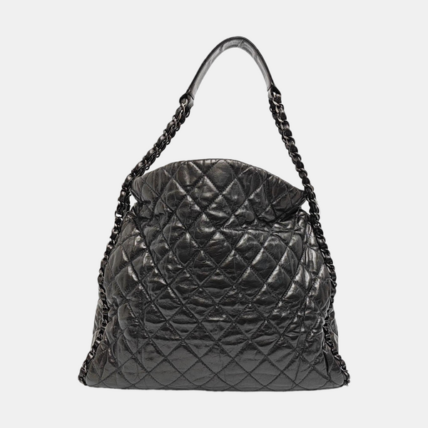 CHAIN ME Quilted Calfskin Gray