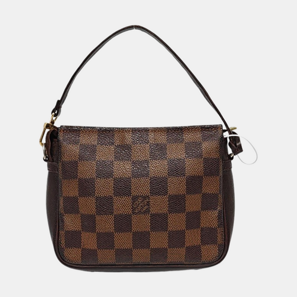 TROUSSE MAKE UP Damier Ebene Coated Canvas Brown