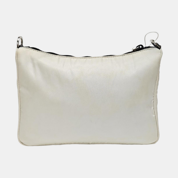 Nylon Shoulder Bag White