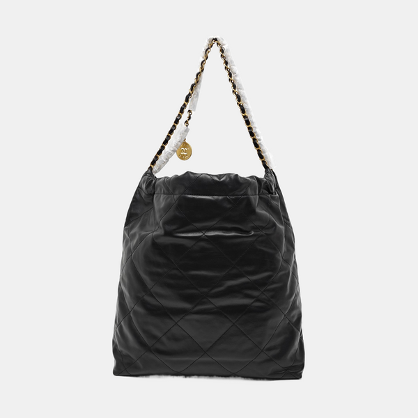 CHANEL 22 Medium Quilted Calfskin Black