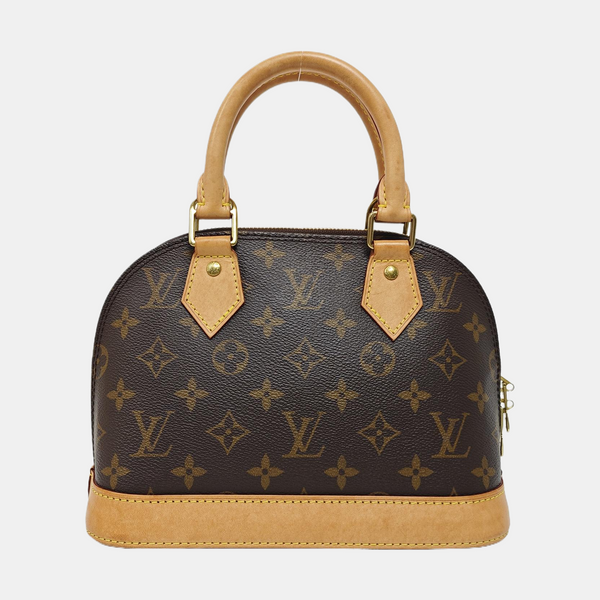 ALMA BB Monogram Coated Canvas Brown
