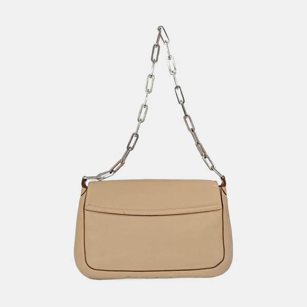 Calfskin Shoulder Bag Beige