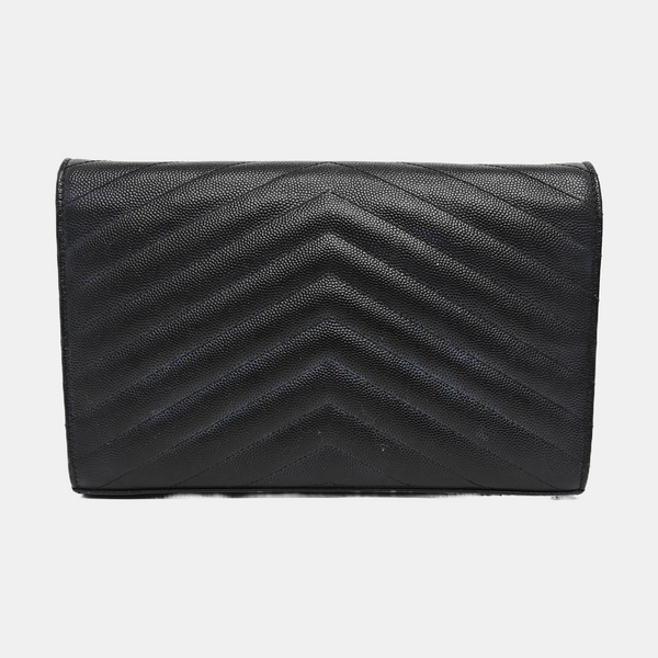 MONOGRAM Medium Chevron Calfskin Black