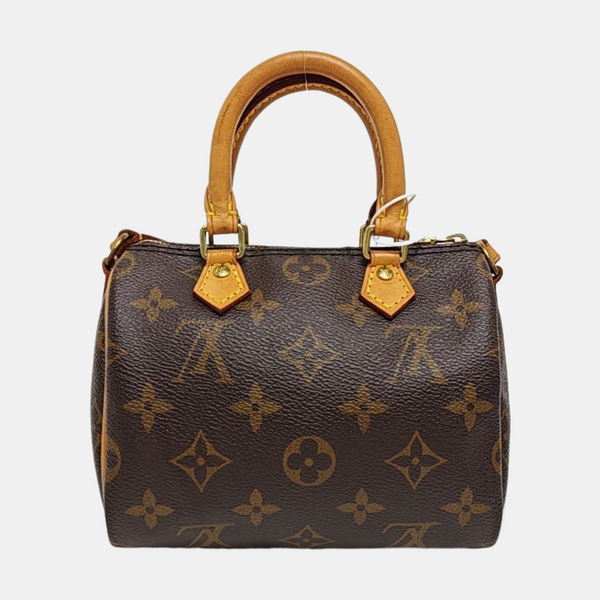 SPEEDY Nano Monogram Coated Canvas Brown