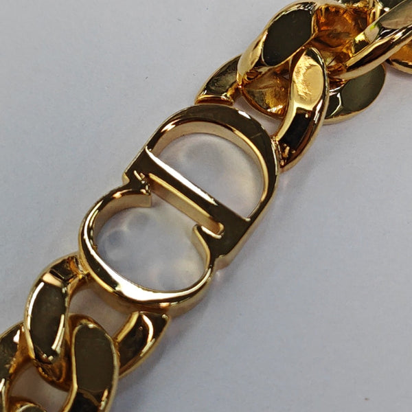 CD Icon Metal Gold Necklace
