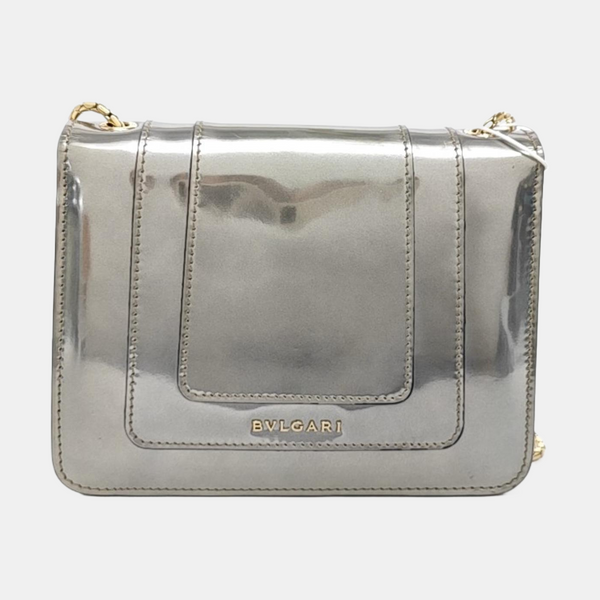 SERPENTI FOREVER Small Patent Leather Silver