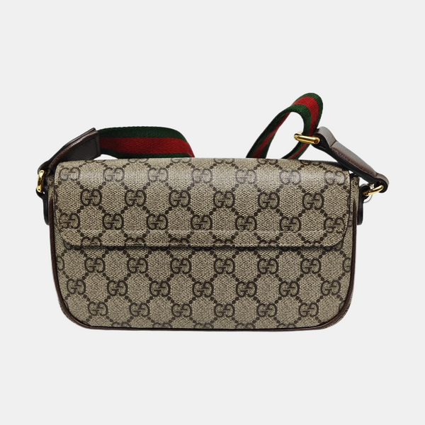Ophidia Small Monogram Coated Canvas Beige