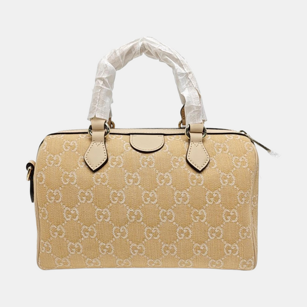 Ophidia Small Monogram Denim Beige
