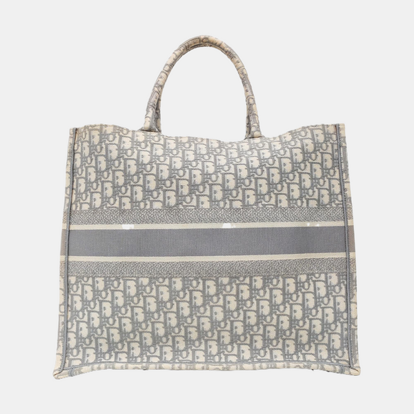 Authenticated pre-owned Book Tote Large Oblique Canvas Gray - Tote Bag at Looply