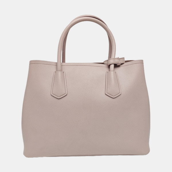 Double Medium Saffiano Calfskin Pink
