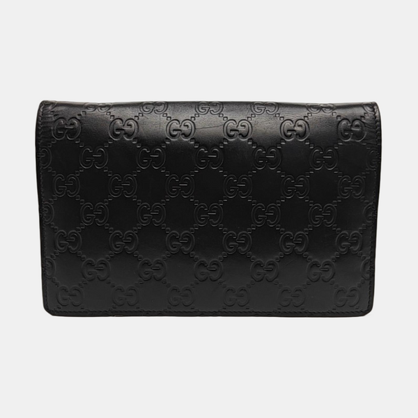 Monogram Calfskin Shoulder Bag Black