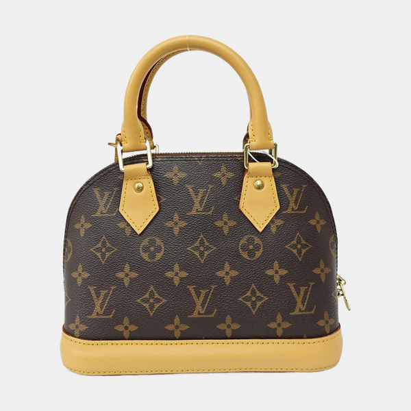ALMA BB Monogram Coated Canvas Brown