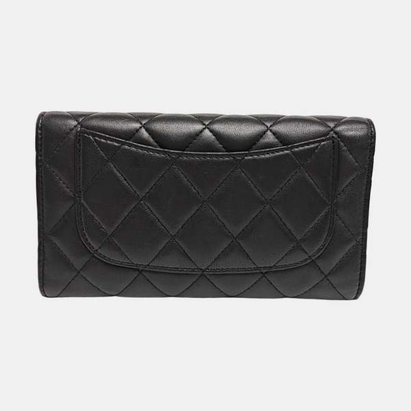 CLASSIC FLAP Mini Quilted Lambskin Black Wallet