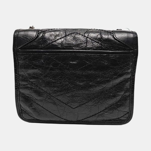 Authenticated pre-owned NIKI Mini Chevron, Quilted Calfskin Black - Crossbody Bag at Looply
