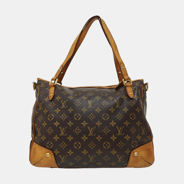 ESTRELA MM Monogram Coated Canvas Brown