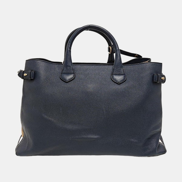 The Banner Large Calfskin Blue