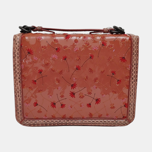 Patent Leather Shoulder Bag Beige