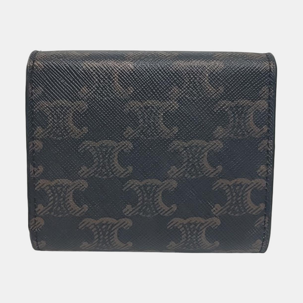 TRIOMPHE Small Coated Canvas Brown Wallet