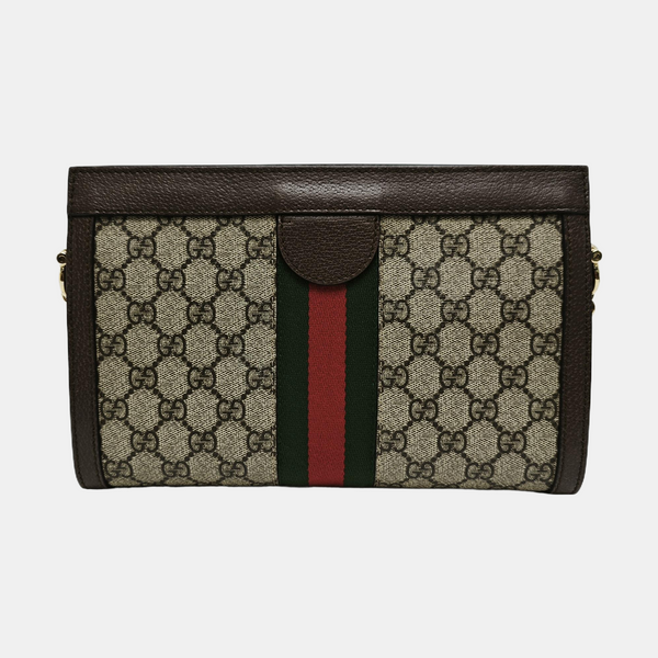 Ophidia Small Monogram Coated Canvas Beige