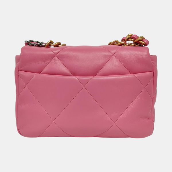CHANEL 19 Small Quilted Lambskin Red