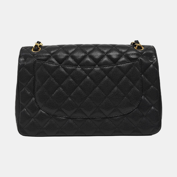 Large Quilted Grained Calfskin Black