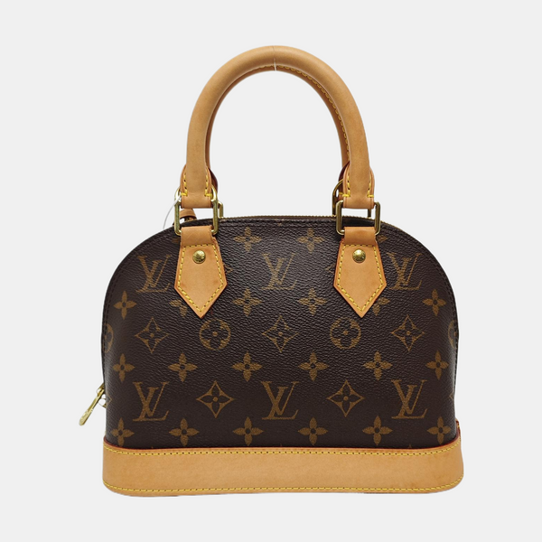 ALMA BB Monogram Coated Canvas Brown
