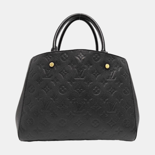 MONTAIGNE MM Monogram Calfskin Black