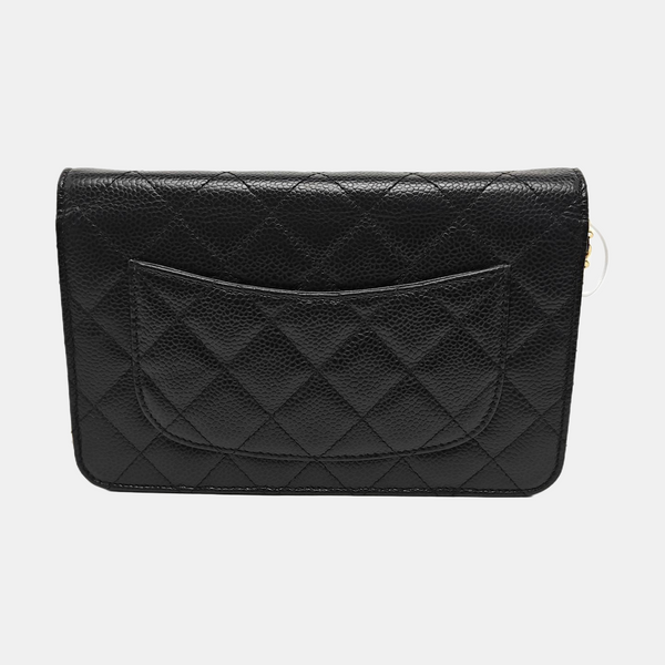WOC Quilted Grained Calfskin Black