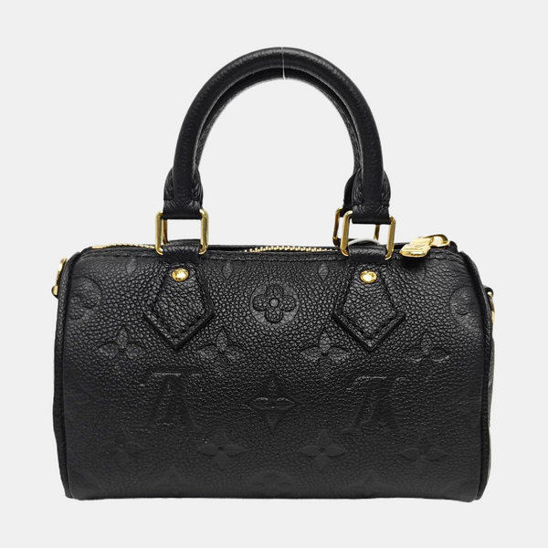 SPEEDY Nano Monogram Calfskin Black