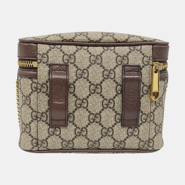 Coated Canvas Shoulder Bag Brown