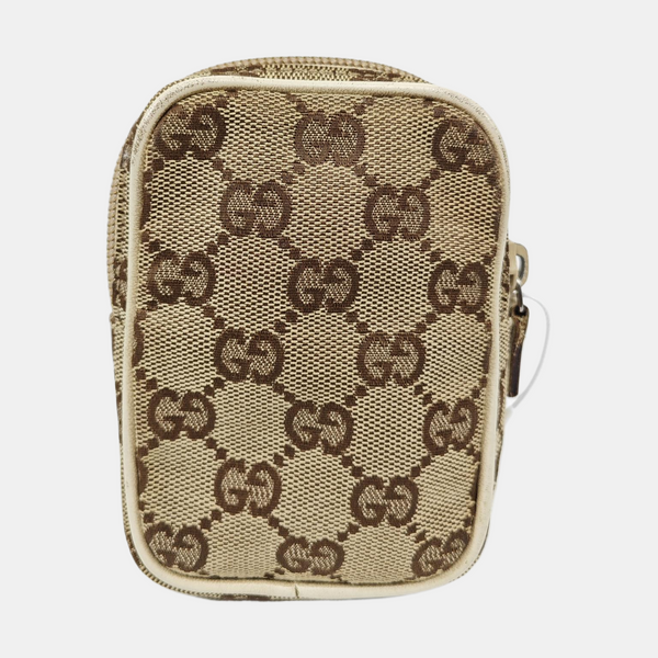 Monogram Canvas Clutch Beige