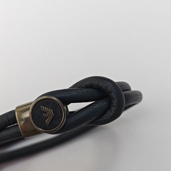 Leather Blue Bangle