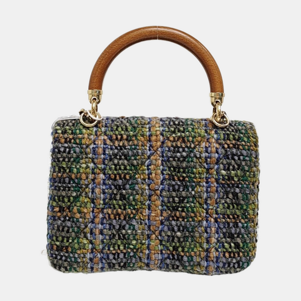 Quilted Wool Shoulder Bag Multicolor