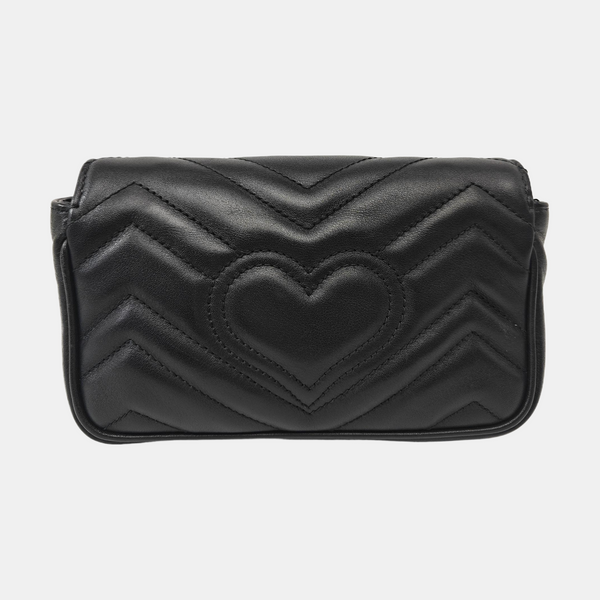 GG Marmont Mini Quilted Calfskin Black