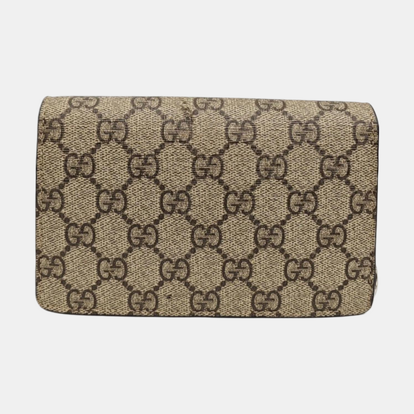 Dionysus Super Mini Monogram Coated Canvas Beige