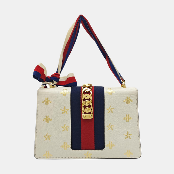 Calfskin Shoulder Bag Small White