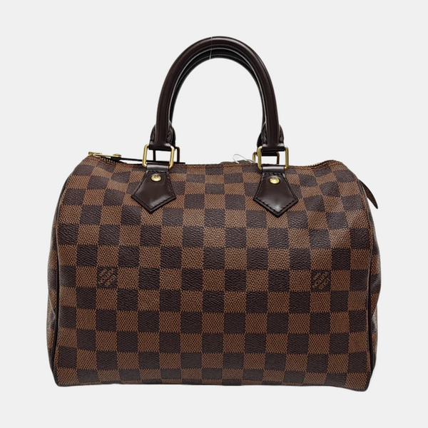 SPEEDY 25 Damier Ebene Coated Canvas Brown