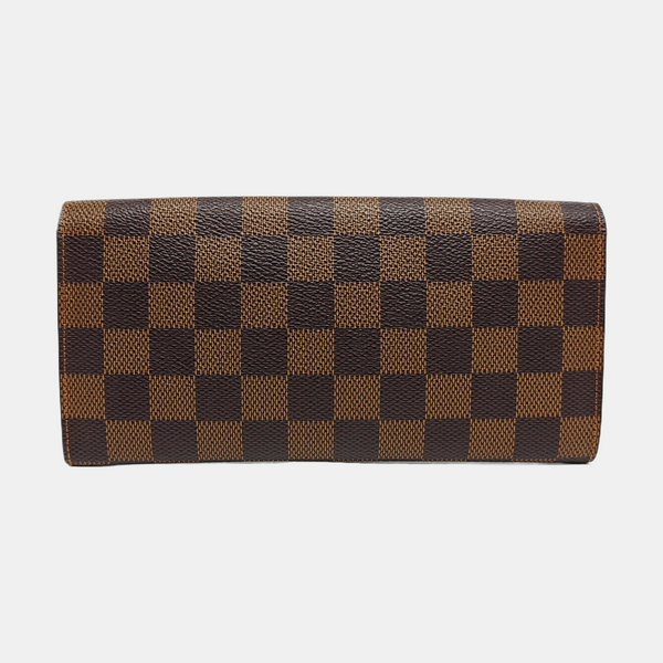GRAPHITE LONG Damier Ebene Coated Canvas Brown Wallet
