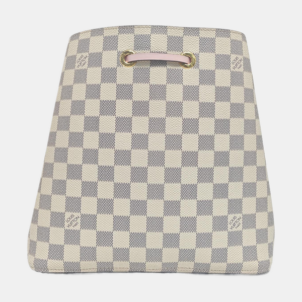 NÉONOÉ MM Damier Azur Coated Canvas White