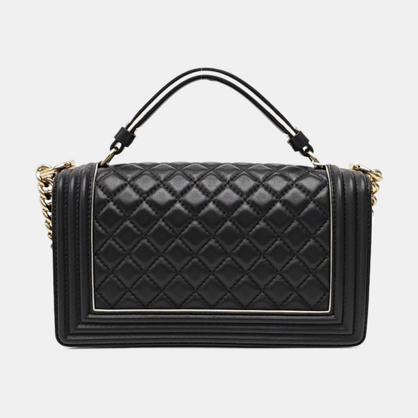 BOY CHANEL Medium Quilted Calfskin Black