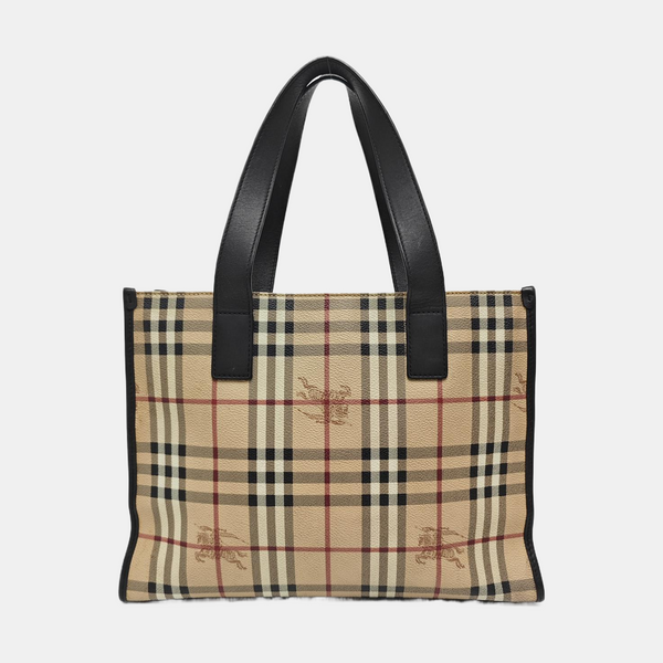 Coated Canvas Tote Bag Beige