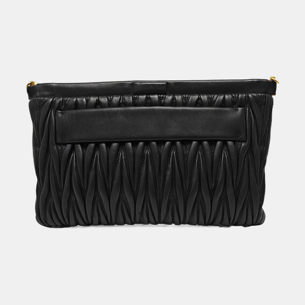 Quilted Lambskin Clutch Black