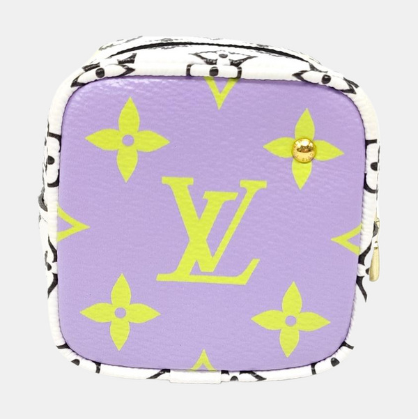 CUBE Monogram Coated Canvas Purple