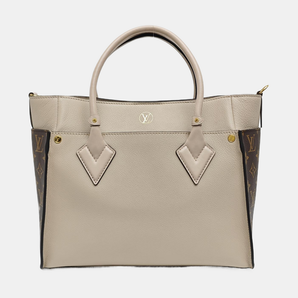 ON MY SIDE MM Monogram Calfskin Beige