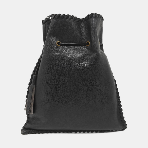 Leather Shoulder Bag Black